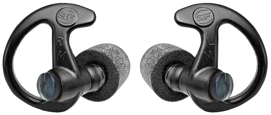 SureFire EP10 Sonic Defenders Ultra Max Foam Full Block Earplugs 30 dB Black Medium 1 Pair