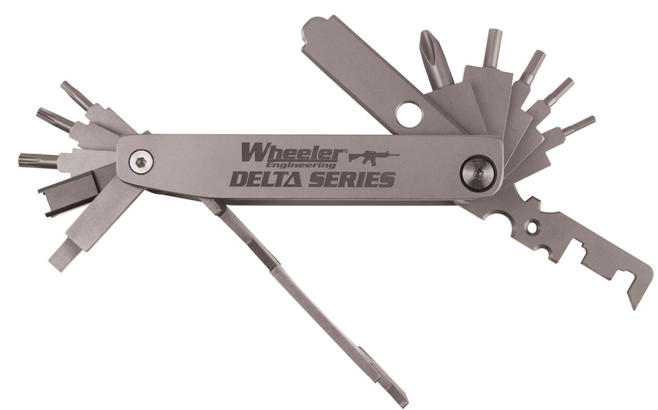 Wheeler Delta Series AR Platform Compact Multi-Tool, Silver Folding Stainless Steel