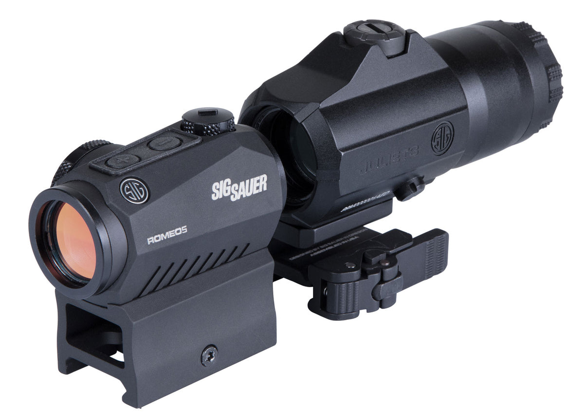 Sig Sauer SORJ53101 Romeo5 Juliet3 Combo 1x Red Dot and 3x Magnifier Kit Black