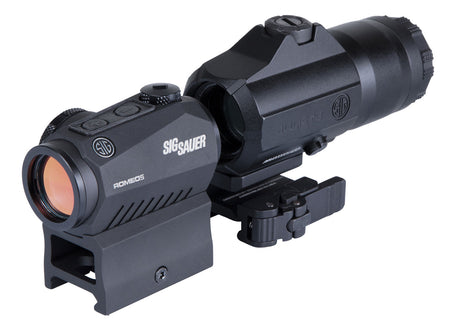 Sig Sauer SORJ53101 Romeo5 Juliet3 Combo 1x Red Dot and 3x Magnifier Kit Black