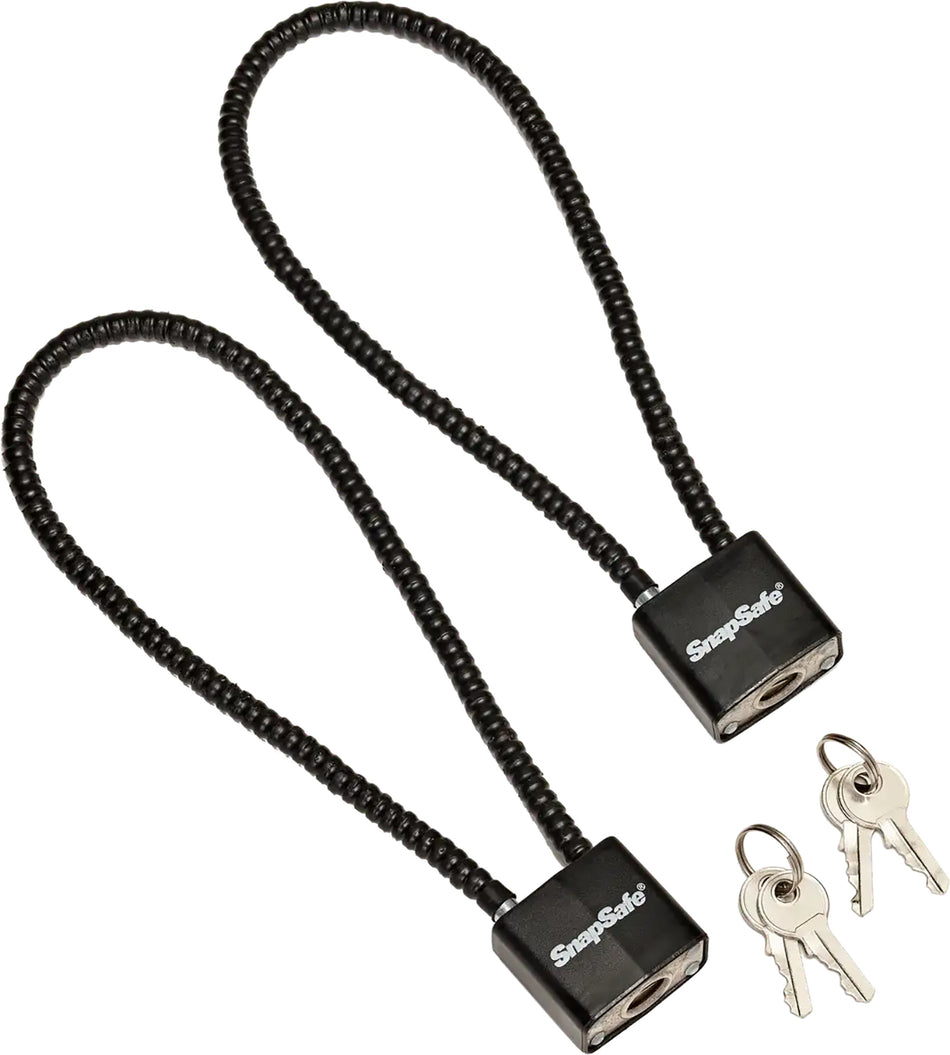SnapSafe 75281 Firearm Cable Padlock PVC Steel Black 2-Pack