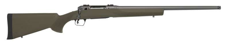SAVAGE 110 TRAIL HUNTER 243 WIN RIFLE W/OD GREEN HOGUE STOCK