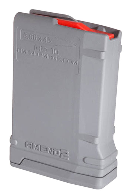 Amend2 MOD-2 10rd .223 Rem/5.56x45mm NATO Magazine for AR-15/M16/M4 Gray Polymer