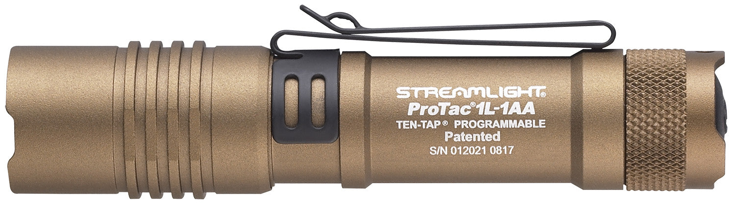 Streamlight ProTac 1L-1AA 88073 Coyote Everyday Carry Flashlight 40/150/350 Lumens White C4 LED