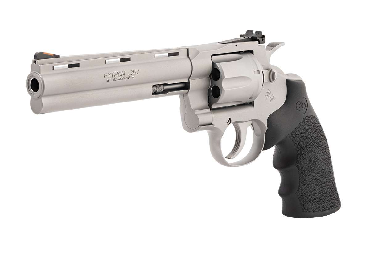 dCOLT PYTHON MATTE STAINLESS REVOLVER 357 MAG 6" 6 RD