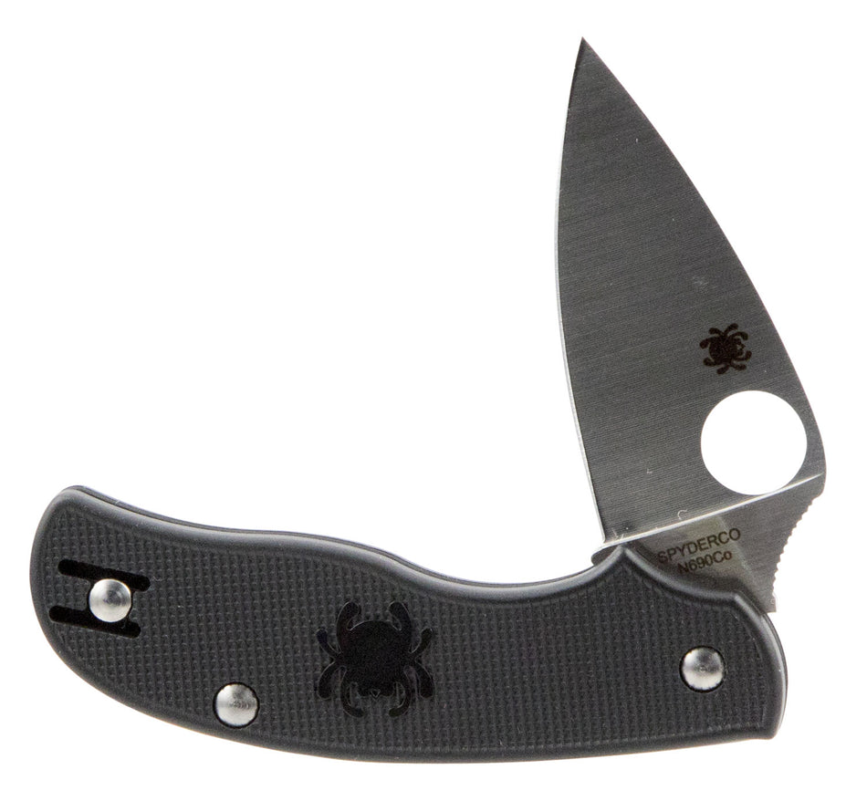 Spyderco Urban Lightweight C127PBK 2.61" Folding Knife Non-Locking N690Co SS Blade Black FRN Handle