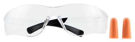 Pyramex Ztek Safety Eyewear Combo with Earplugs Adult Clear Polycarbonate Frame and Lens