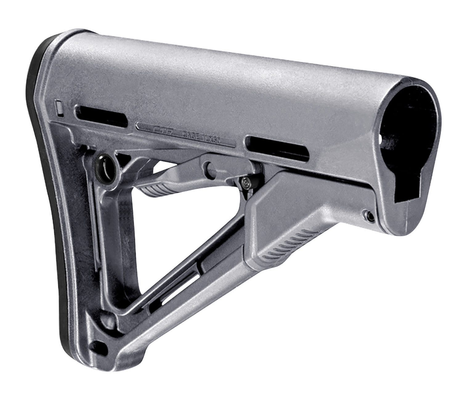 Magpul CTR Carbine Buttstock Stealth Gray Polymer with Friction Lock, Mil-Spec Tube, AR-15/M16 (MAG310-GRY)