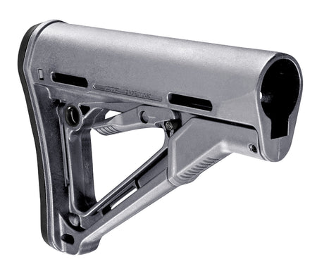 Magpul CTR Carbine Buttstock Stealth Gray Polymer with Friction Lock, Mil-Spec Tube, AR-15/M16 (MAG310-GRY)