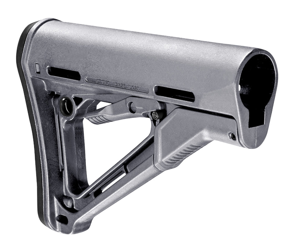 Magpul CTR Carbine Buttstock Stealth Gray Polymer with Friction Lock, Mil-Spec Tube, AR-15/M16 (MAG310-GRY)