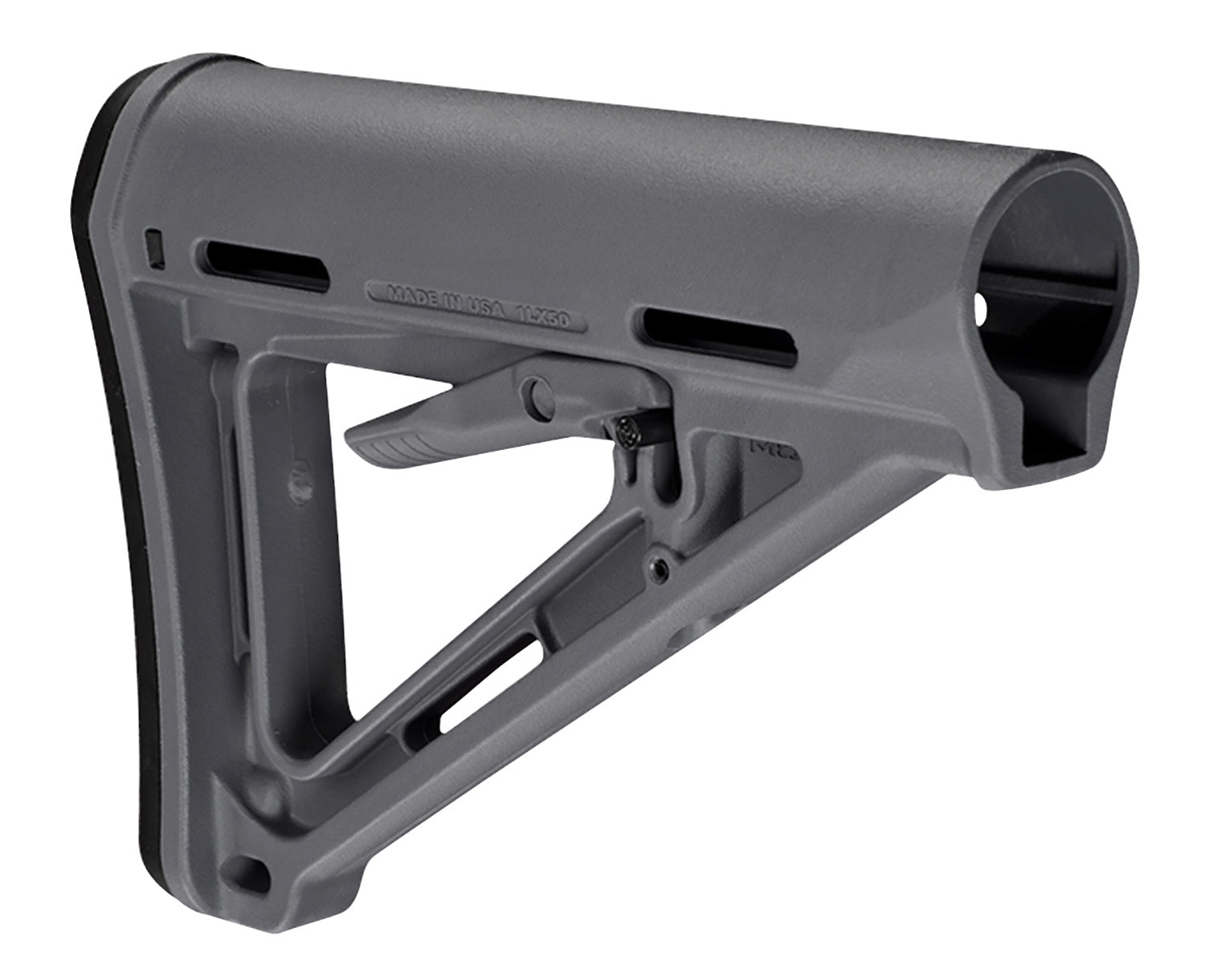 Magpul MOE Carbine Buttstock Stealth Gray Polymer, Mil-Spec Receiver Extension, AR-15/M16 (MAG400-GRY)