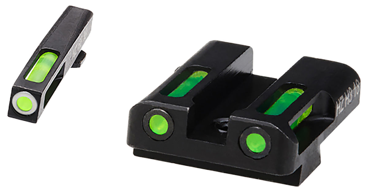 HiViz GLN325 Glock LiteWave H3 Tritium and Fiber Optic Sight Set Green