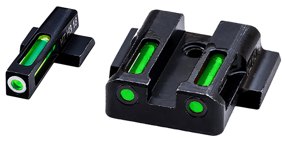 HiViz MPSN321 S&W Shield LiteWave H3 Tritium and Fiber Optic Night Sight Set