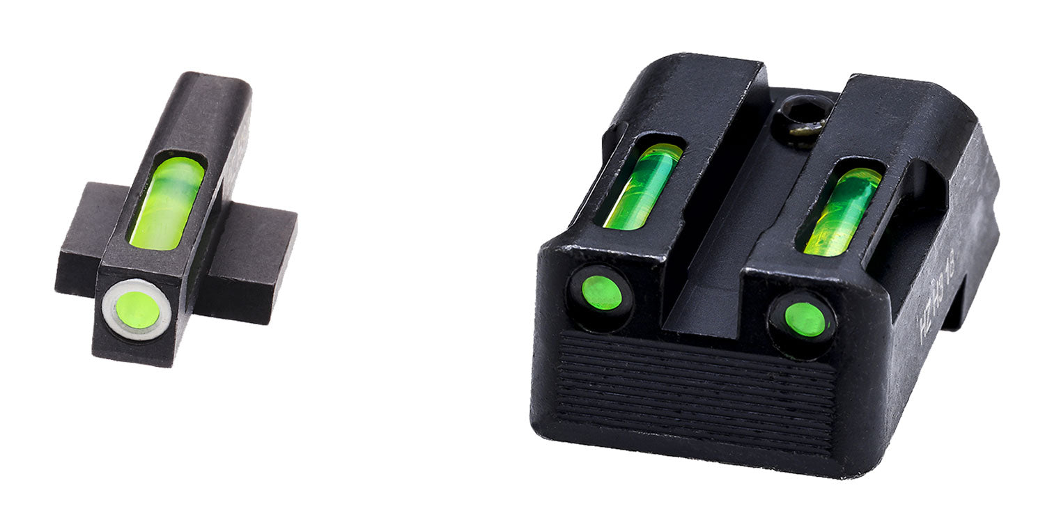 HiViz KBN321 Kimber 1911 LiteWave H3 Tritium and Fiber Optic Night Sight Set