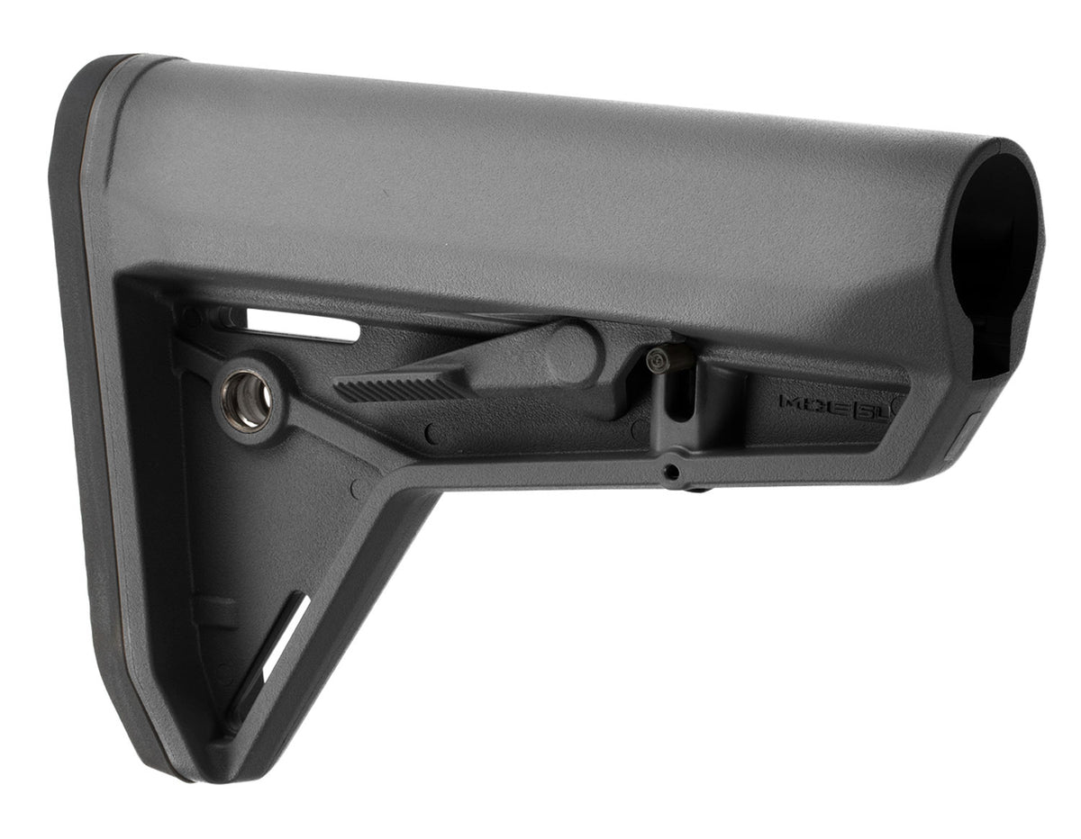 Magpul MOE SL Slim Line Carbine Buttstock Stealth Gray Polymer, Mil-Spec Tube, AR-15/M4 (MAG347-GRY)
