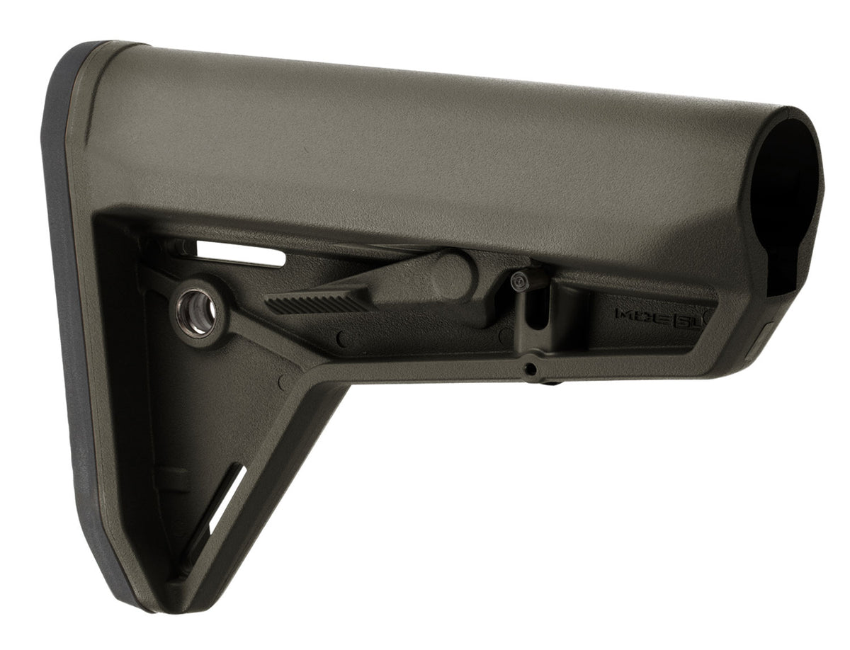 Magpul MOE SL Slim Line Carbine Buttstock Olive Drab Green Polymer, Mil-Spec Tube, AR-15/M4 (MAG347-ODG)