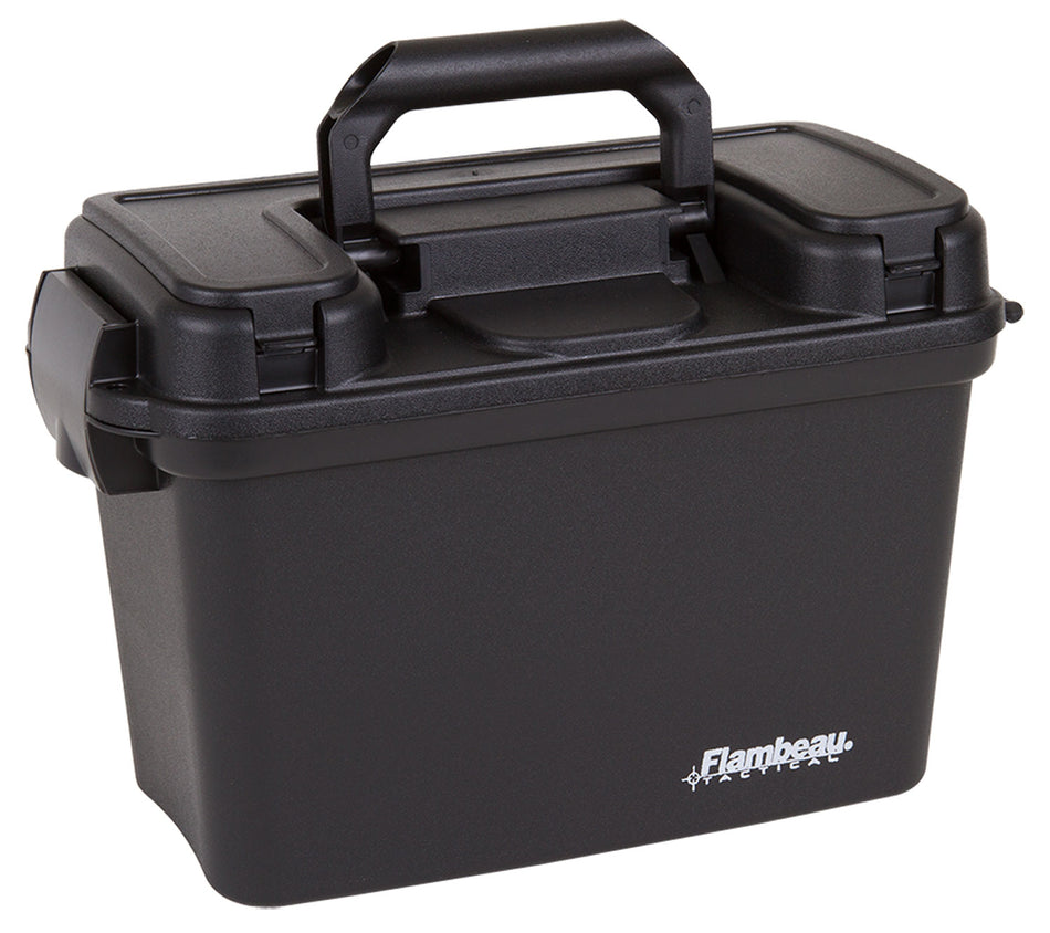 Flambeau 6430SD Black Polymer Tactical Dry Box Water-Resistant with Removable Tray