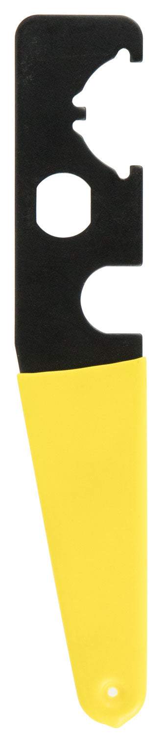 TacFire TL006 AR15 Armorers Stock Wrench Steel Black/Yellow Rubber Coated Handle for Receiver Extension Tube
