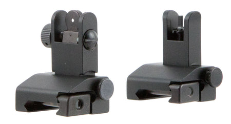 TacFire IS002 Spring-Loaded Flip-Up Iron Sights Anodized Aluminum for AR-Platform