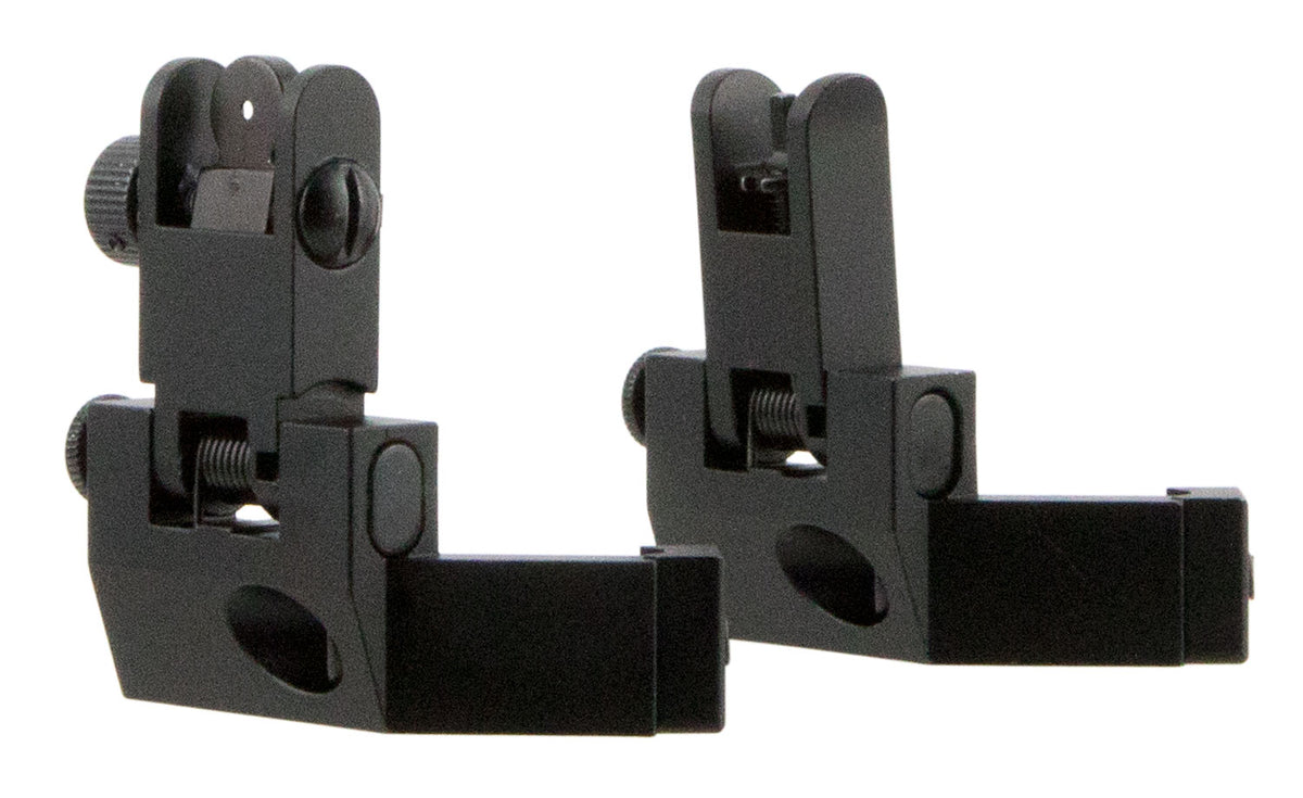 TacFire IS003 Spring-Loaded 45 Degree Iron Sights Anodized Aluminum for AR-Platform