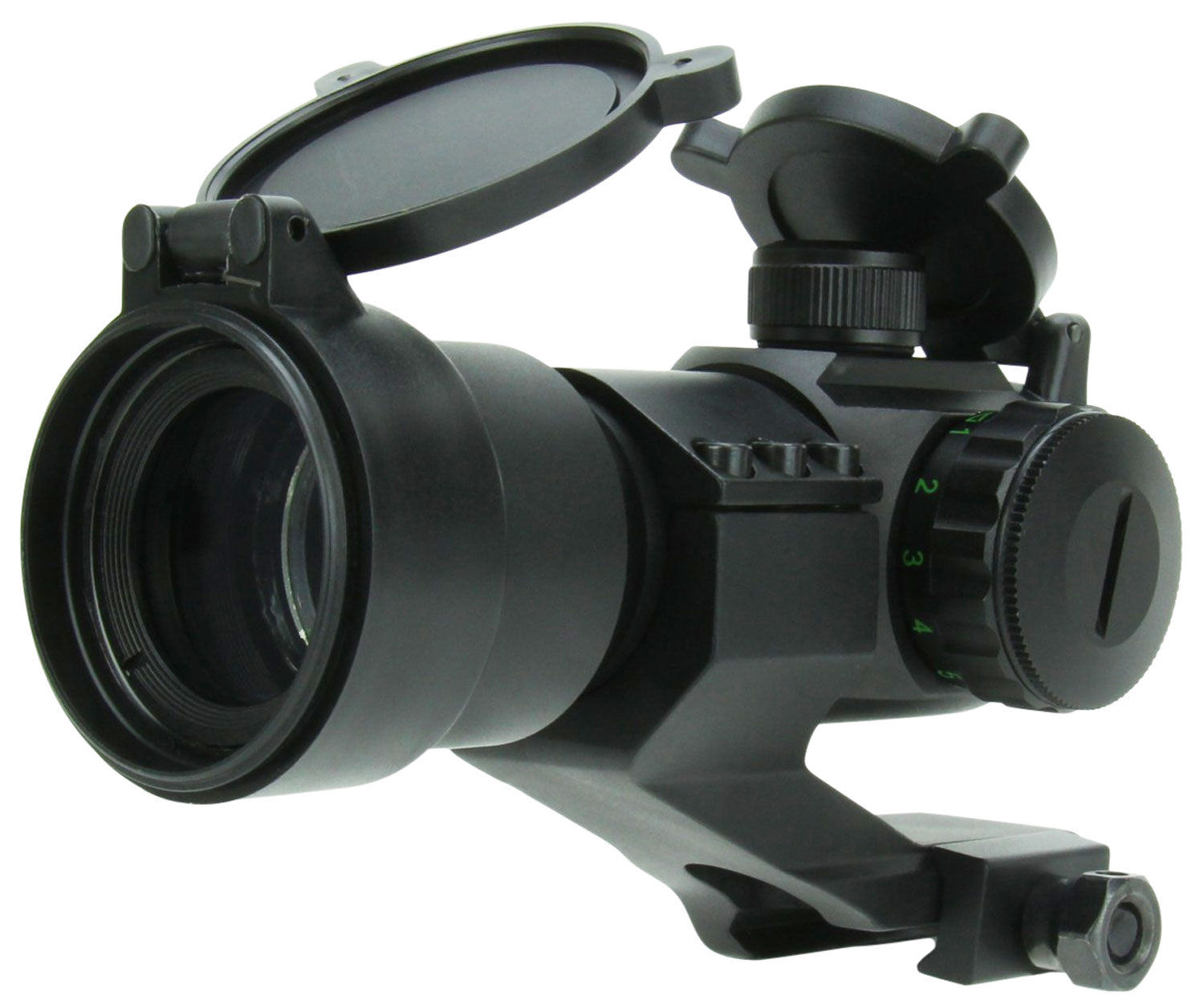 TacFire RD004 1x30 Red/Green Illuminated Dot Reflex Sight Black 2 MOA Dot