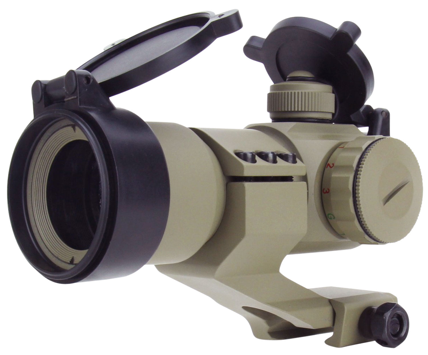 TacFire RD004T 1x30 Red/Green Illuminated Dot Reflex Sight Tan Finish 2 MOA