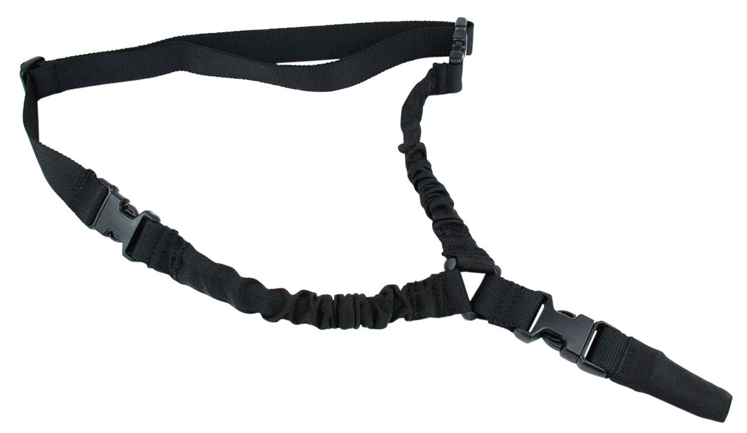 TacFire SL002B Black Nylon One-Point Double Bungee Sling 30"-40" OAL Rifle
