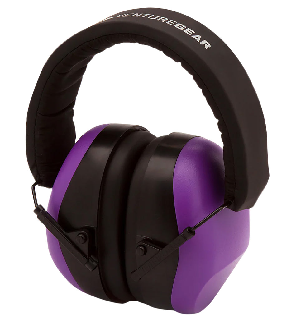 Pyramex Venture Gear V80 Over The Head 26dB Muff with 32dB Foam Earplugs Purple/Black Adult 1 Pair