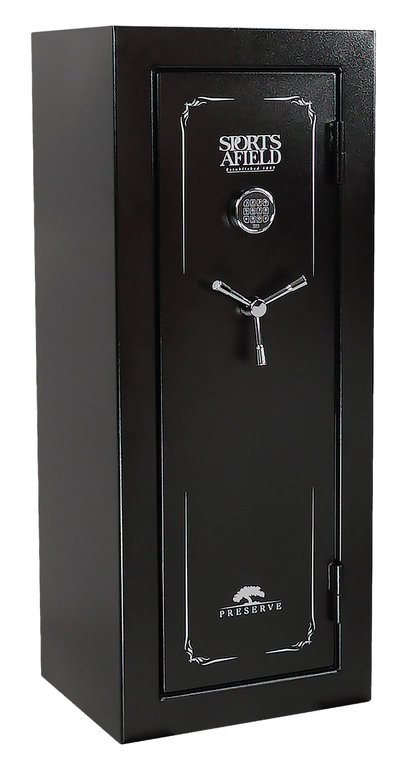 Sports Afield SECSA5924P Preserve SA5924P Electronic Keypad/Key Entry Black Textured Steel Holds 24 + 4 59" H x 24" W x 20" D Fireproof- Yes