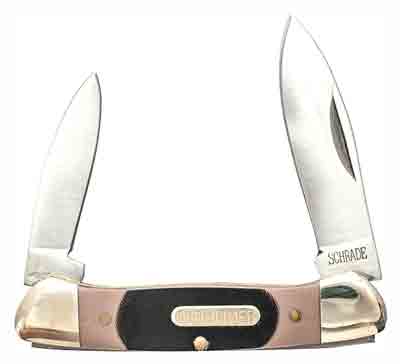 Old Timer Minuteman 2-Blade Pocket Knife 2" SS Clip and Pen Blade Delrin Handle