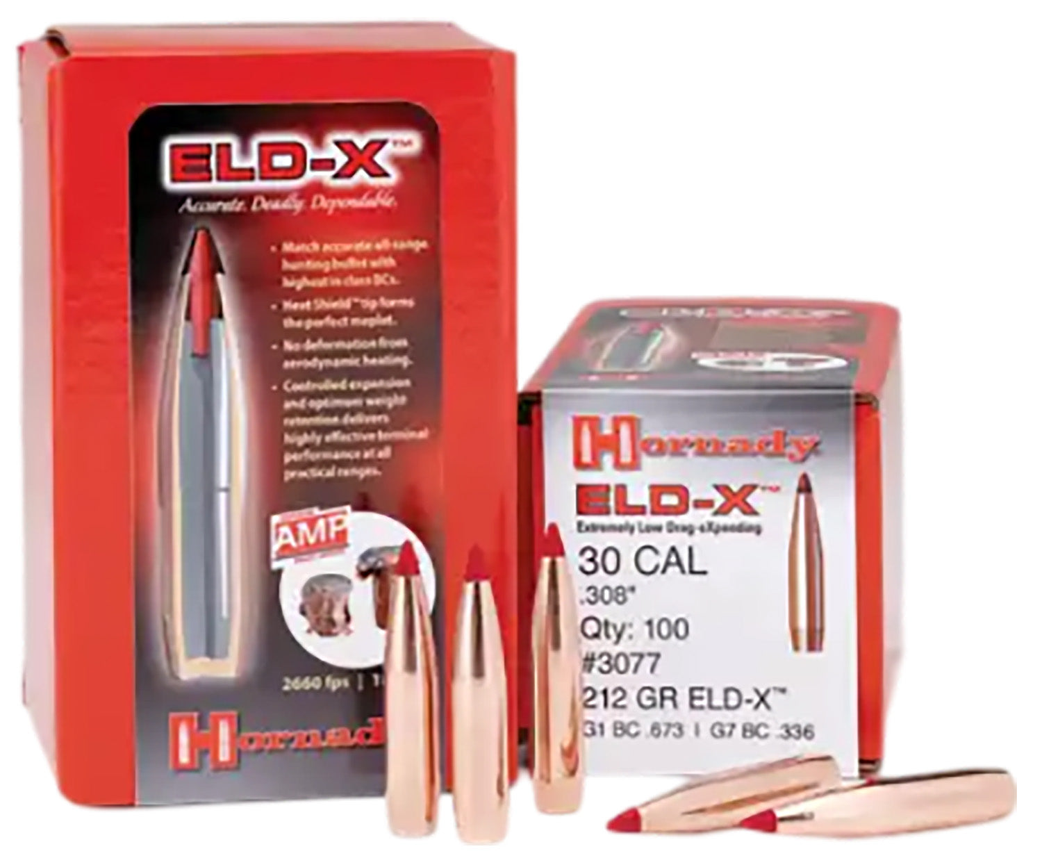 Hornady 7mm .284 162 Grain Extremely Low Drag eXpanding ELD-X Bullets 100/Box