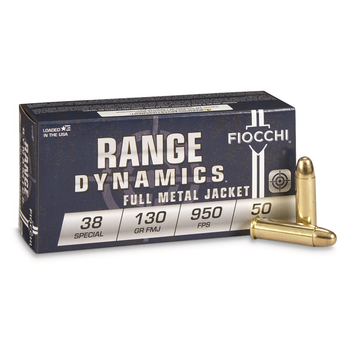 Fiocchi .38 Special 38A Range Dynamics Full Metal Jacket FMJ 130 Grain