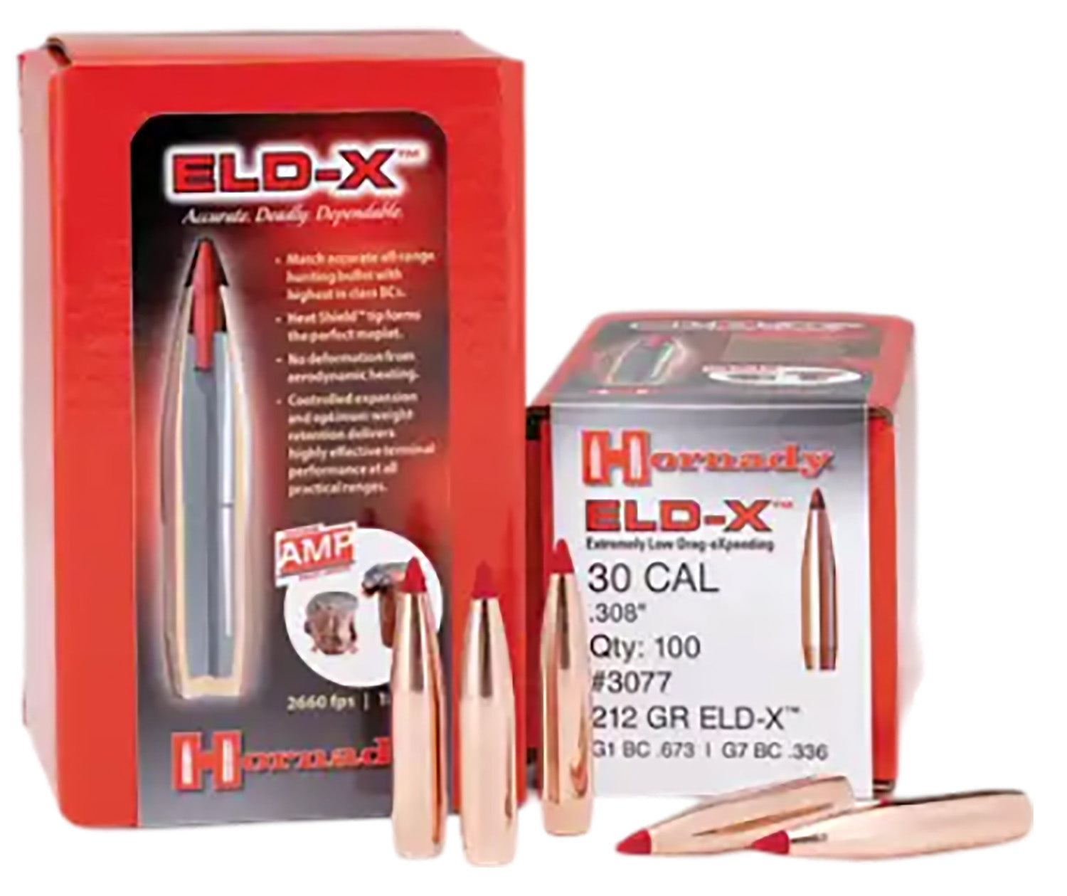 Hornady 30 Cal .308 178 Grain Extremely Low Drag eXpanding ELD-X Bullets 100/Box