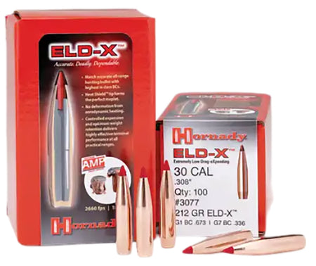 Hornady 30 Cal .308 178 Grain Extremely Low Drag eXpanding ELD-X Bullets 100/Box