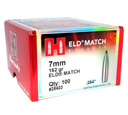 Hornady 7mm .284 162 Grain Extremely Low Drag Match ELD-M Bullets 100/Box