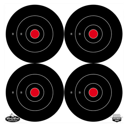 Birchwood Casey Dirty Bird 6 Inch Bullseye Tagboard Hanging Target Black/White 100 Pack