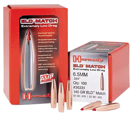 Hornady 338 Cal .338 285 Grain Extremely Low Drag Match ELD-M Bullets 50/Box