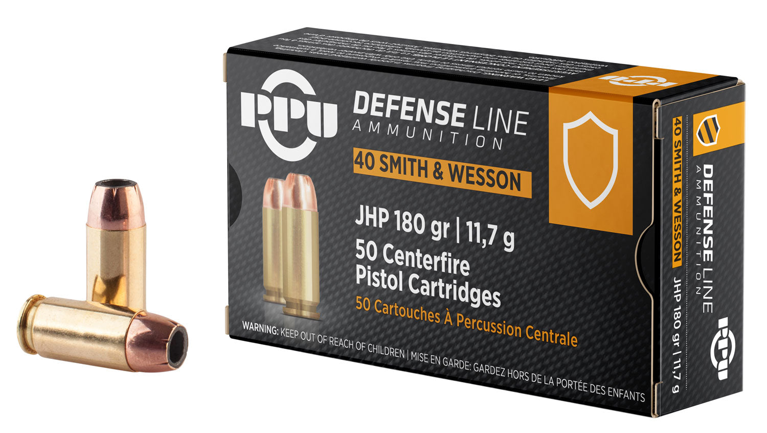 Prvi Partizan .40 S&W PPD40 Defense Jacketed Hollow Point JHP 180 Grain