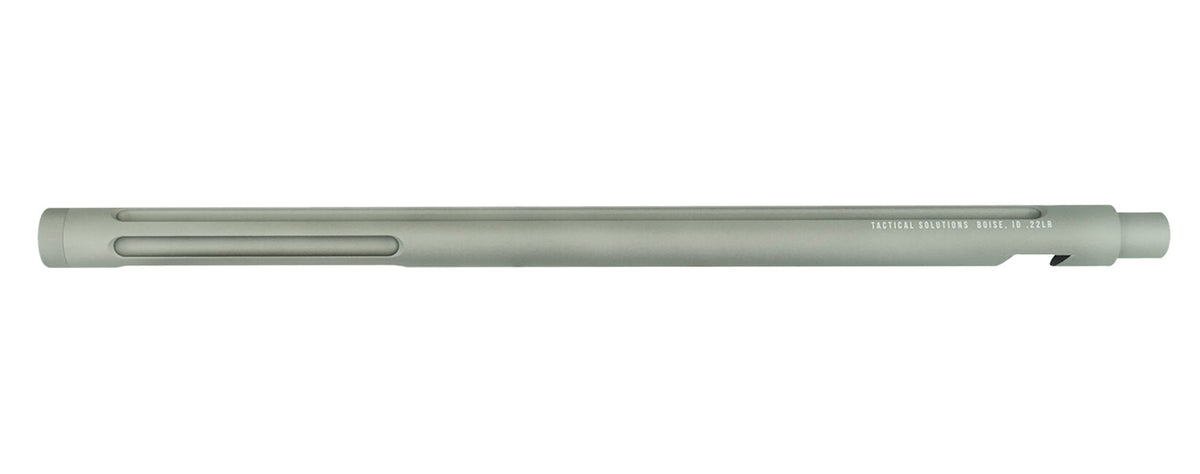 Tactical Solutions 1022TEGMG X-Ring 22 LR 16.5" Gunmetal Gray Bull Barrel Fluted Threaded for Ruger 10/22
