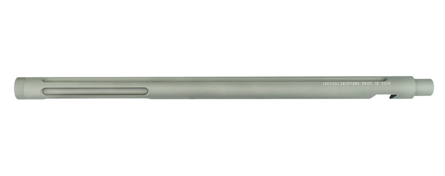 Tactical Solutions 1022TEGMG X-Ring 22 LR 16.5" Gunmetal Gray Bull Barrel Fluted Threaded for Ruger 10/22