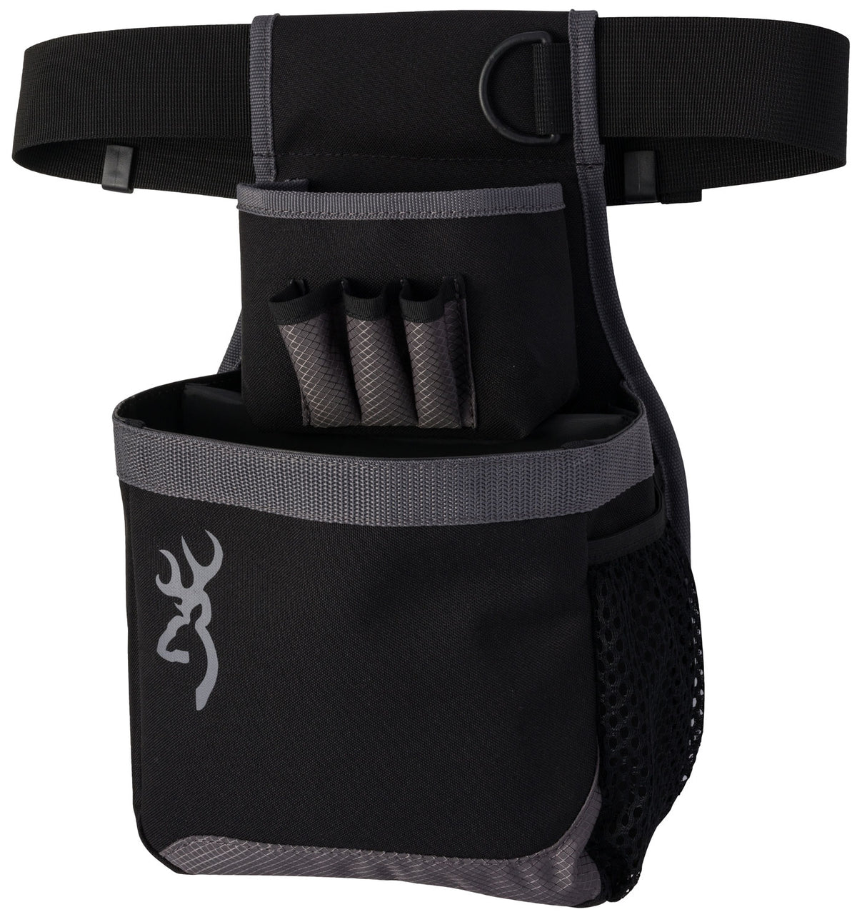 Browning Flash Gray Nylon Shotgun Shell Pouch with Adjustable Web Belt