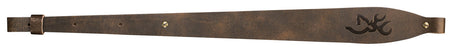 Browning Big Buckmark Adjustable Leather Rifle Sling - Distress Brown