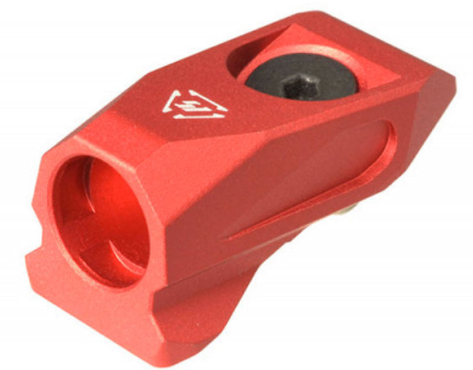 Strike Industries LINKAQDRED Red Aluminum Angled QD Mount KeyMod M-LOK Compatible