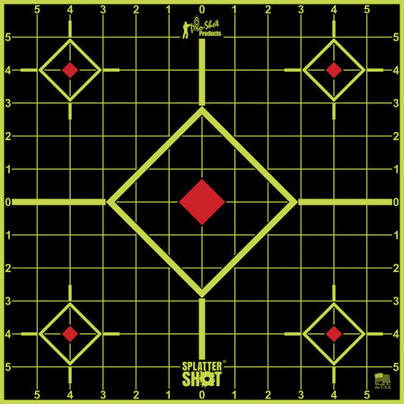 Pro-Shot SplatterShot Peel and Stick Sight-In Shooting Target, Green Splatter, 12", 5 Pack