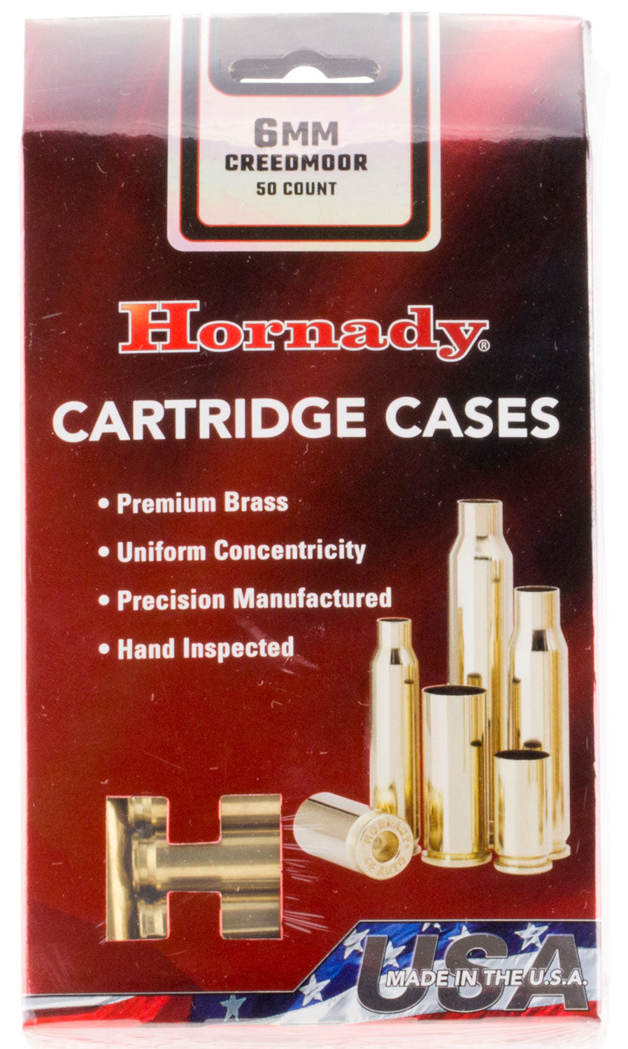 Hornady 86280 Rifle Brass Unprimed Cases 6mm Creedmoor Cartridge