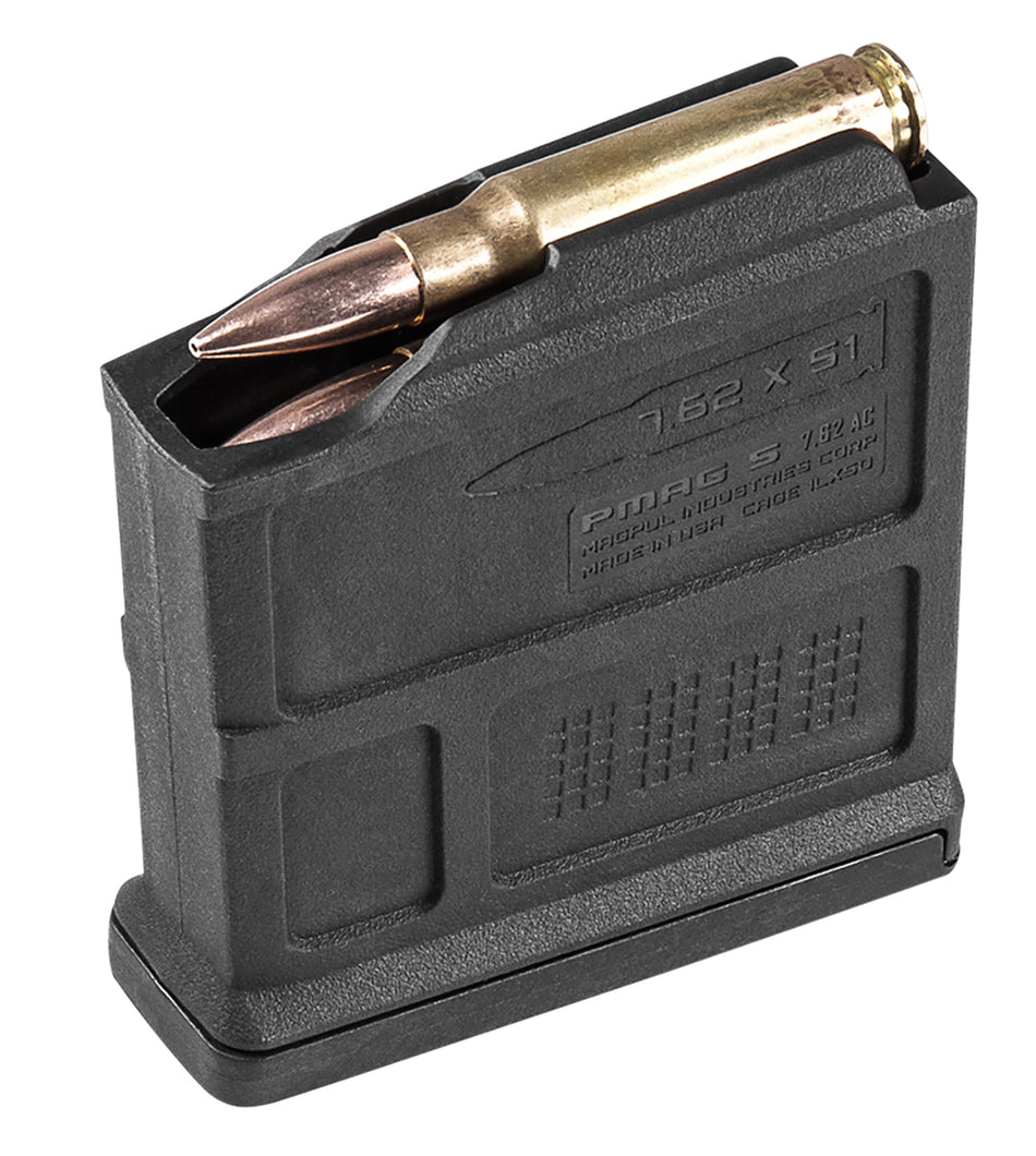 Magpul MAG549BLK PMAG Black AICS 5-Round Magazine 6.5 Creedmoor/308 Win/7mm-08 Rem Short Action Bolt Rifle Polymer