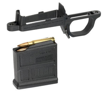 Magpul MAG497-BLK Rem 700 Hunter Stock Drop-In Bolt Action Magazine Well Black Polymer with PMAG5 7.62 AC Magazine