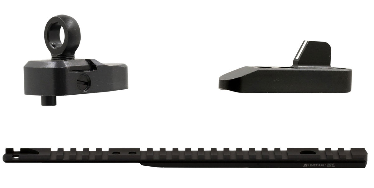 XS Sights ML10015 Picatinny Rail & Ghost Ring Sight Set for Marlin 1895 - White Stripe Front