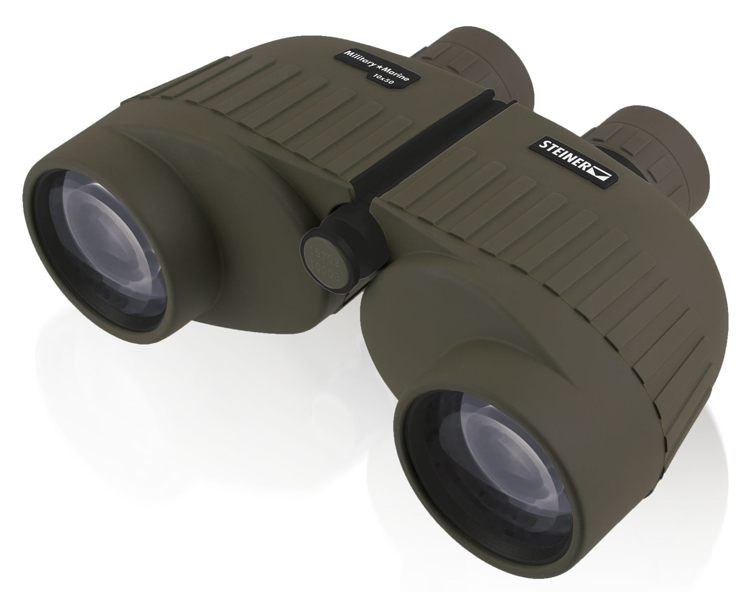 Steiner Military-Marine 2035 10x50mm Binocular, Porro Prism, Sports-Auto Focus, OD Green Makrolon with Rubber Armor