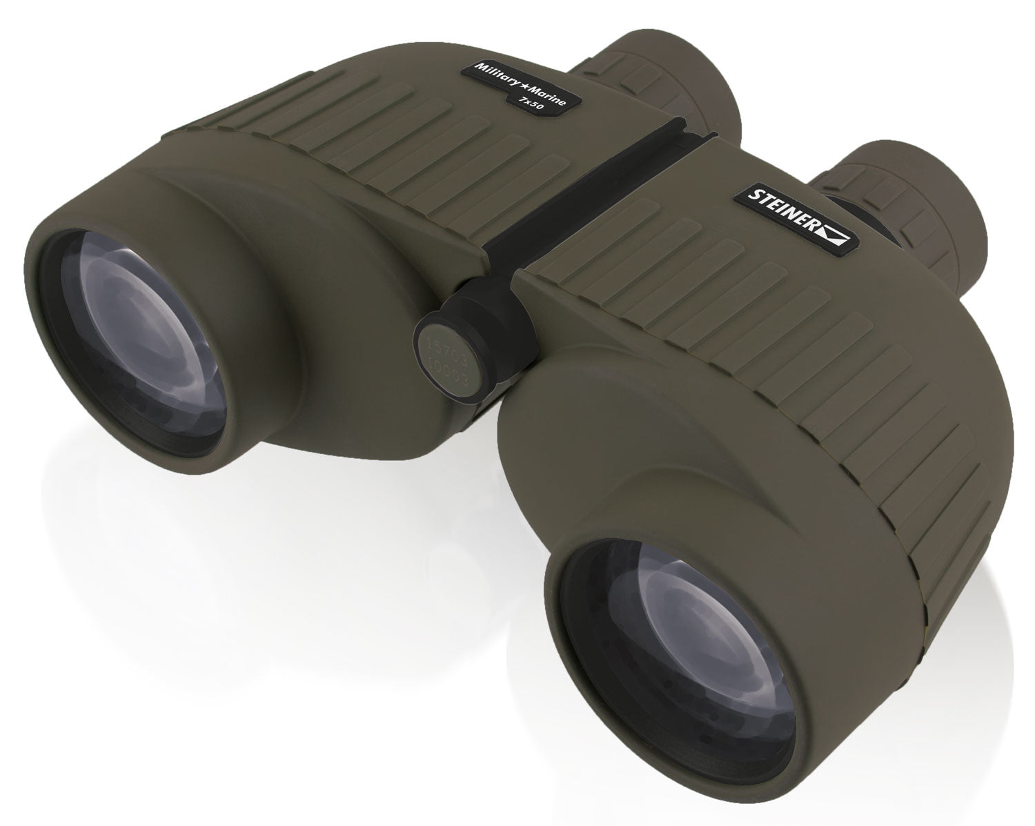 Steiner Military-Marine 2038 7x50mm Binocular, Porro Prism, Sports-Auto Focus, OD Green Makrolon with Rubber Armor